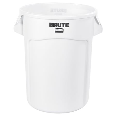 Rubbermaid Rubbermaid Brute Trash Can - 32 Gallon, White BUY00032218